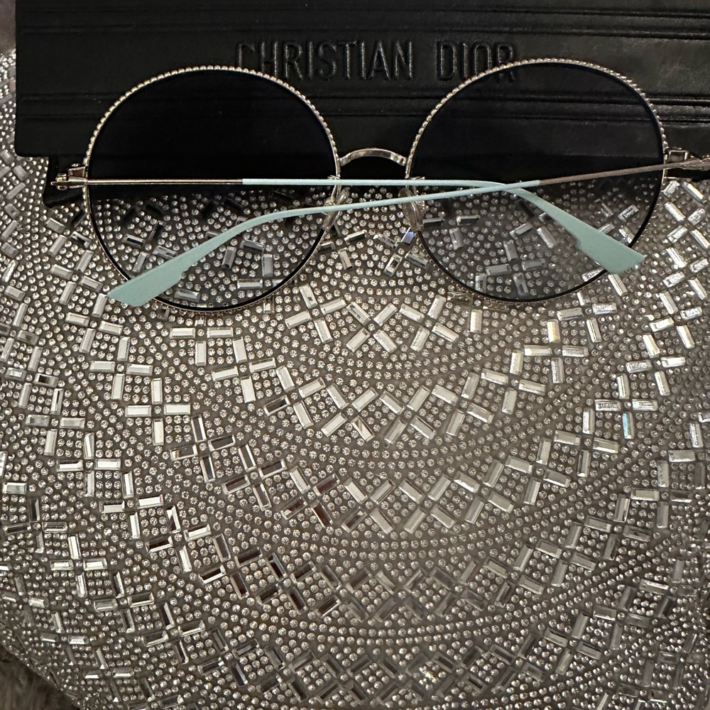 Authentic Dior Silver and Black Round Glasses - Picture 2 of 7